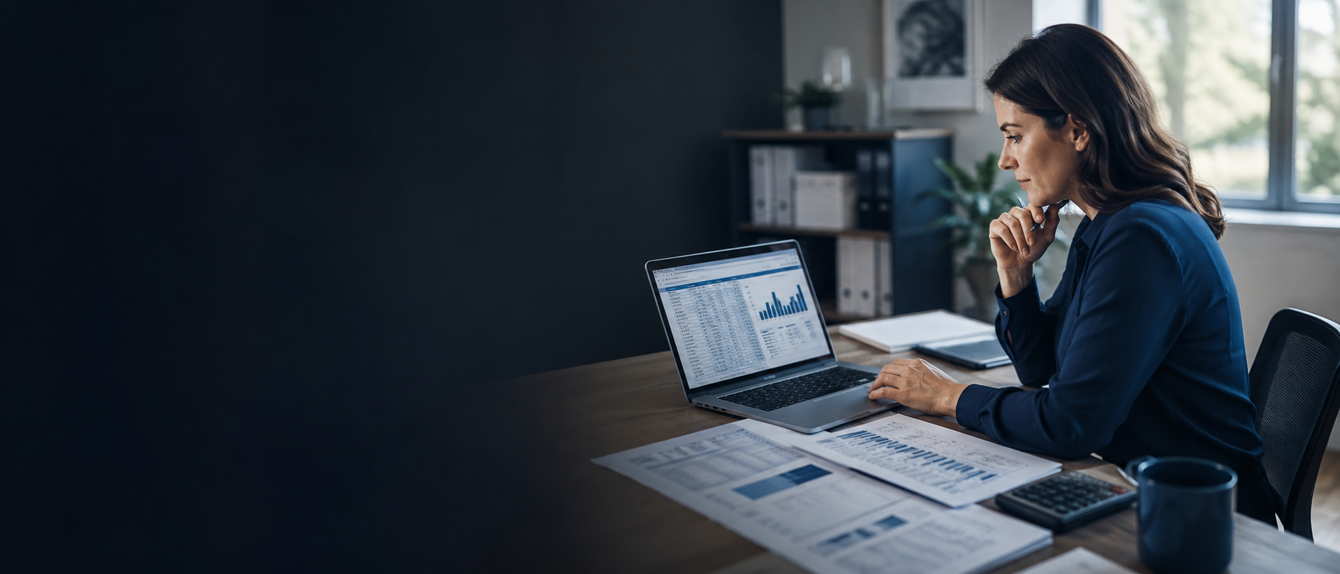 An accounting manager reviewing an AR aging schedule and allowance calculation