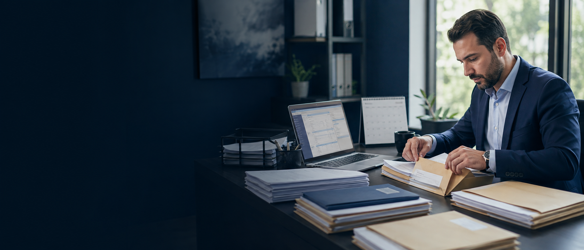 An accountant preparing Schedule K-1 packages ahead of the September 15 deadline