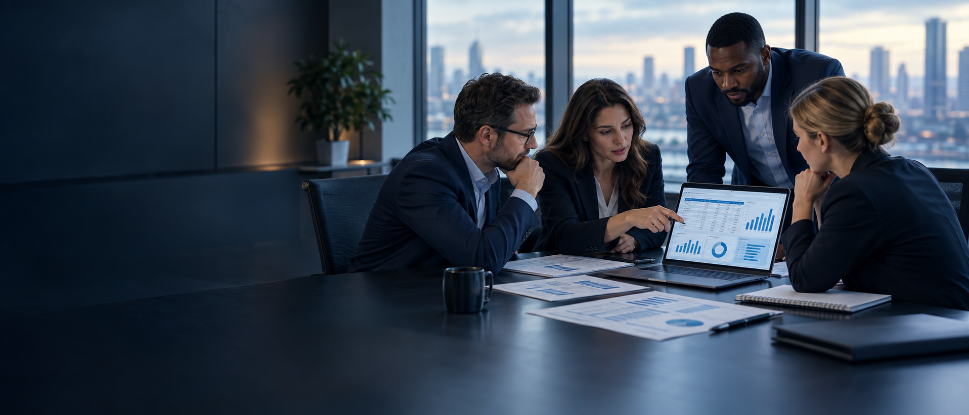 A consolidation team reconciling intercompany balances before close